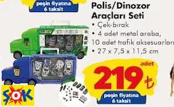 GOKİDY OYUNCAK POLİS/DİNAZOR ARAÇLARI SETİ